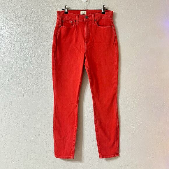 AO.LA Good High Rise Ankle Skinny Jeans Perfect Poppy Red Women 29 - Picture 2 of 9